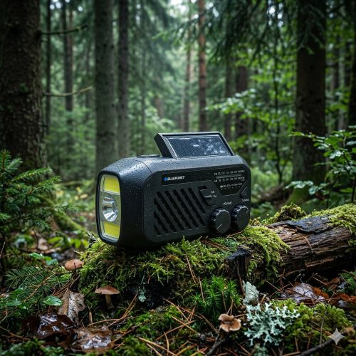 Radio alarmowe Blaupunkt ER10 w środku dzikiej puszczy