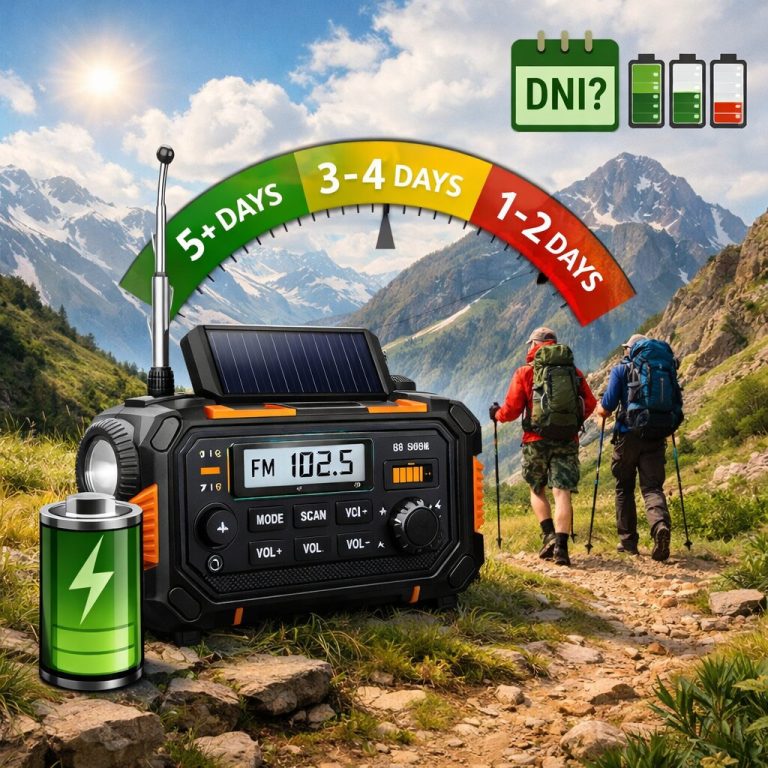 Radio na akumulator podczas trekkingu – ile dni może działać